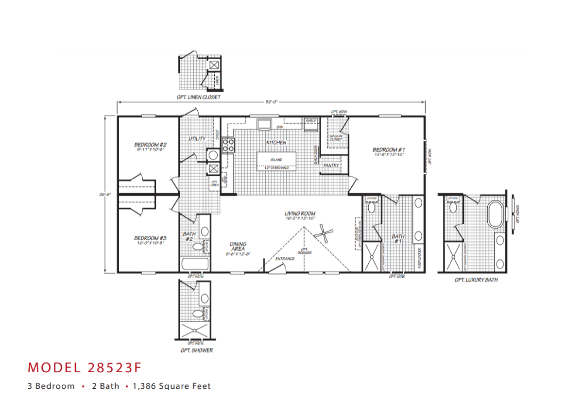 Elite PE28523F floorplan