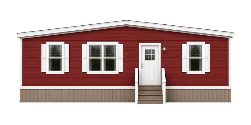 Double wide manufactured home exterior