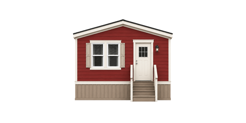 Single wide manufactured home exterior